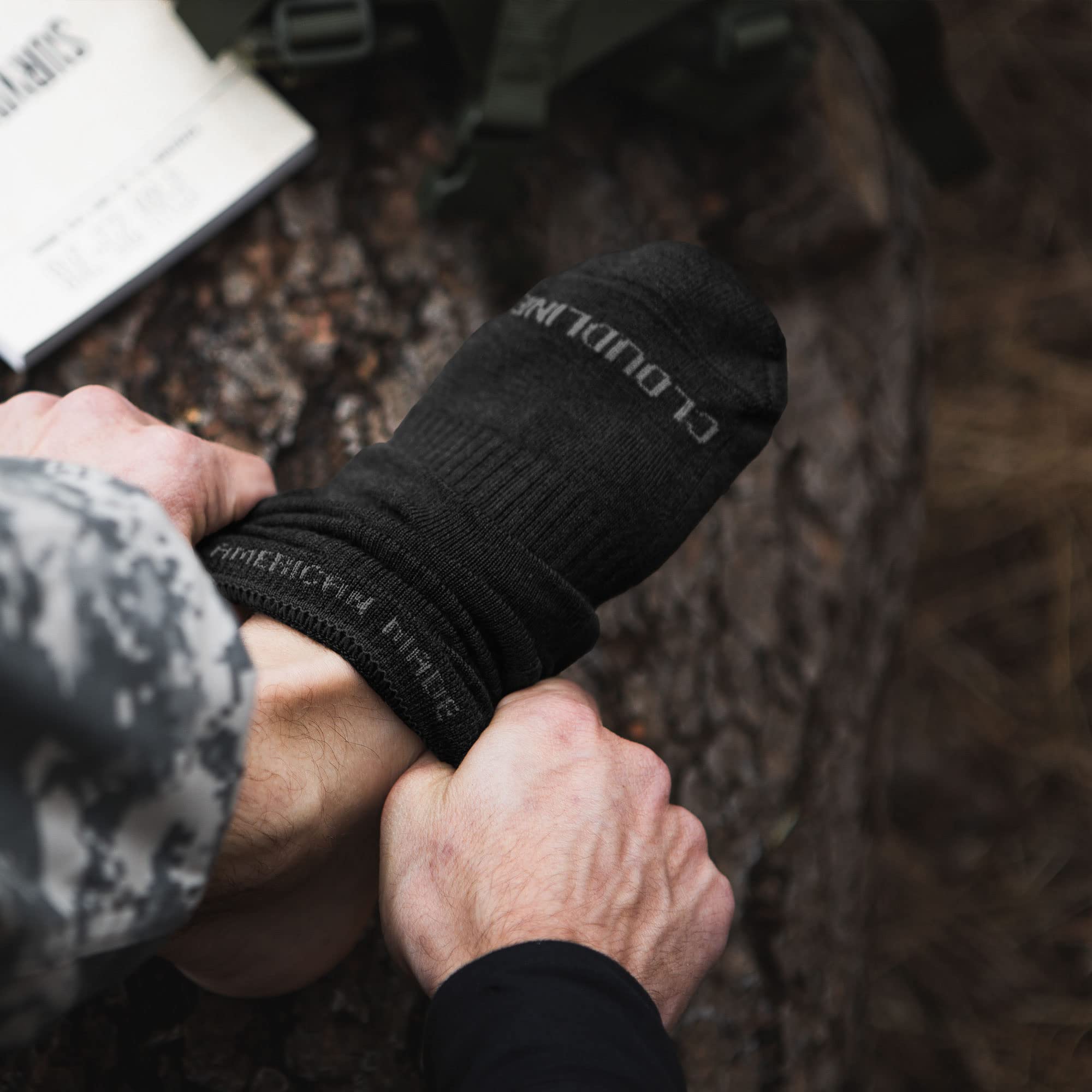 CloudLine merino wool socks breathable weave supports airflow during active wear.