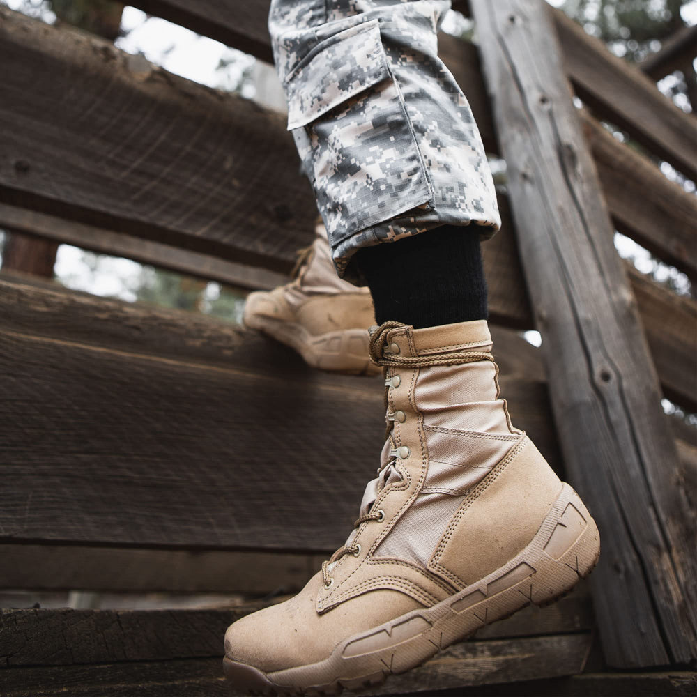 CloudLine merino wool socks reinforced heel toe for durability in rugged conditions.