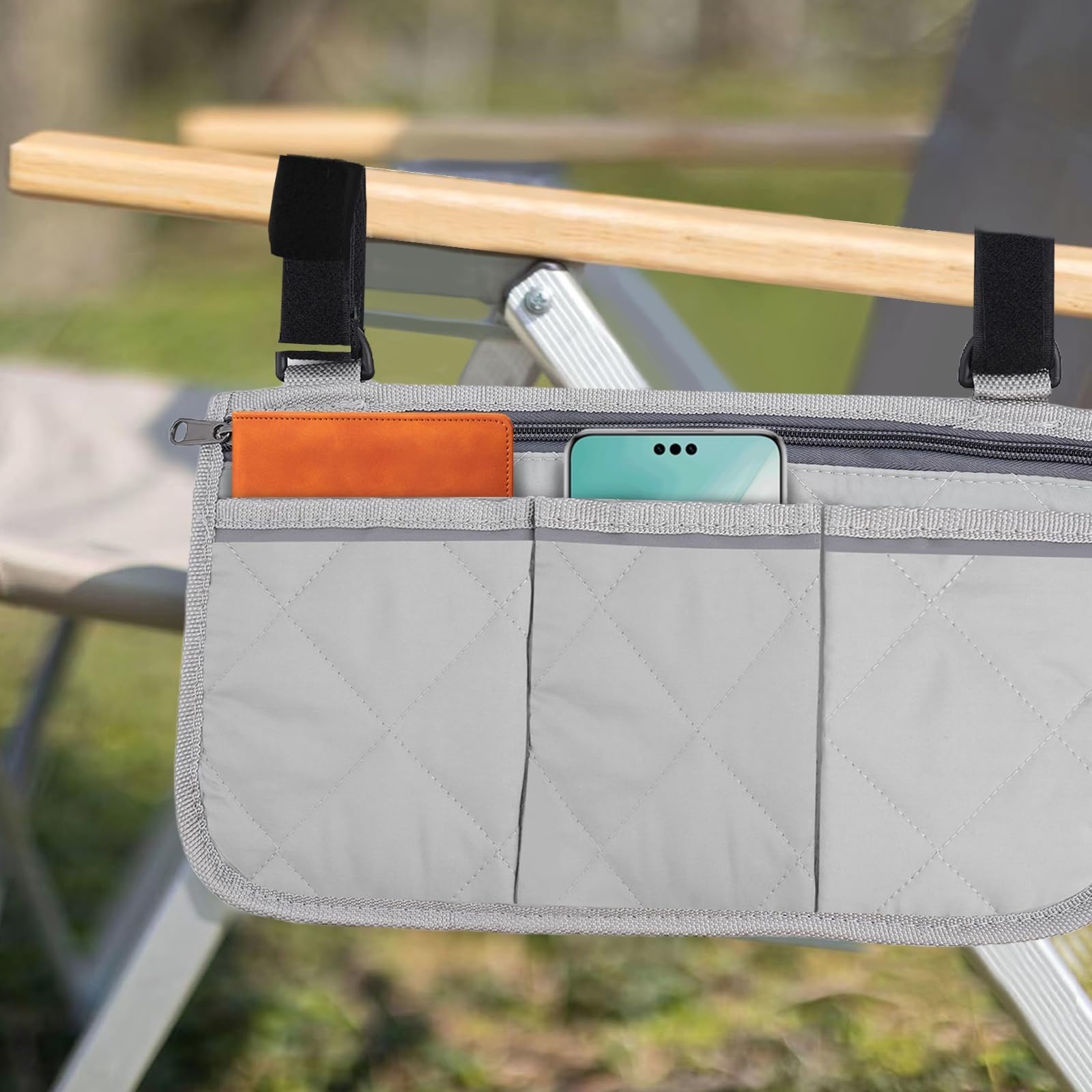 Cloudpower armrest bag features reflective strips for night visibility.