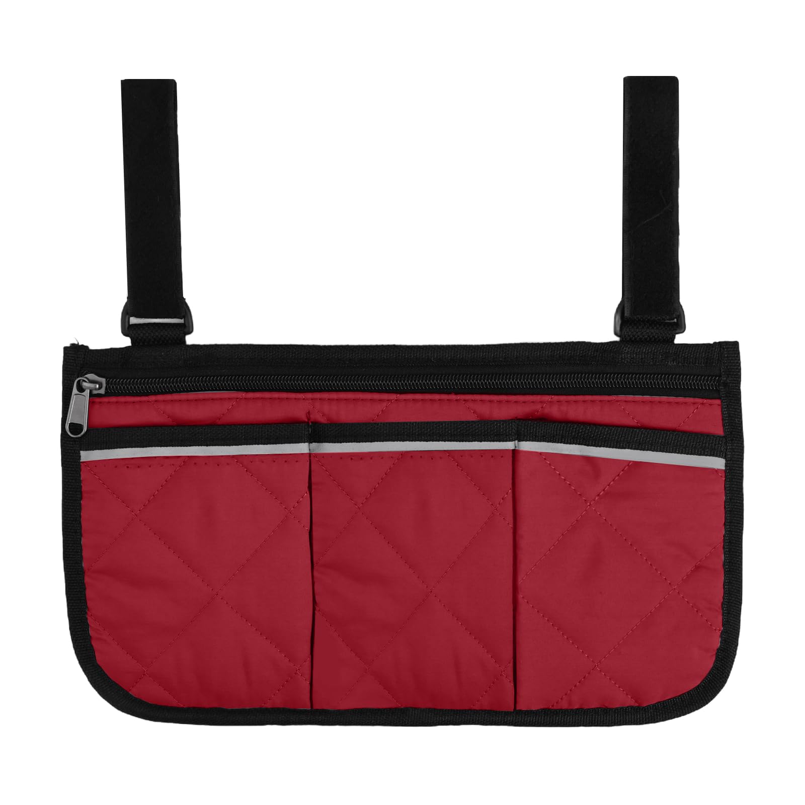 Cloudpower armrest storage bag strap attachment keeps bag secure on any chair.