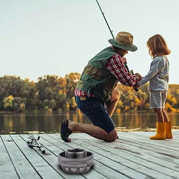 Cloudpower handle cap on spinner reel installed demonstrates easy tool-free installation.