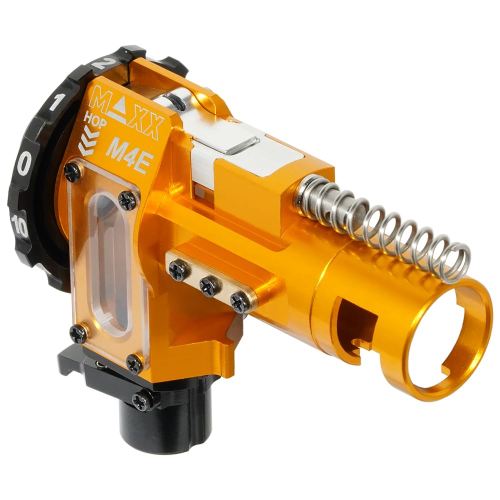 Clovair MAXX M4E hop-up chamber side profile demonstrates precise adjustment for range.