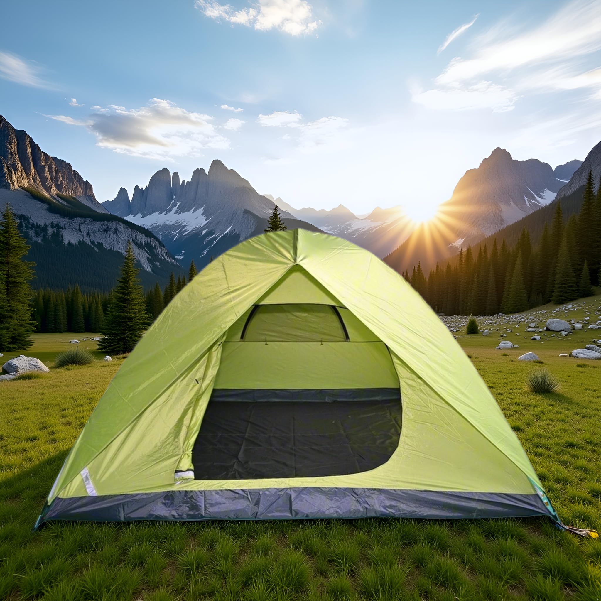 Cludcofa Dome 6 person tent spacious interior for family camping