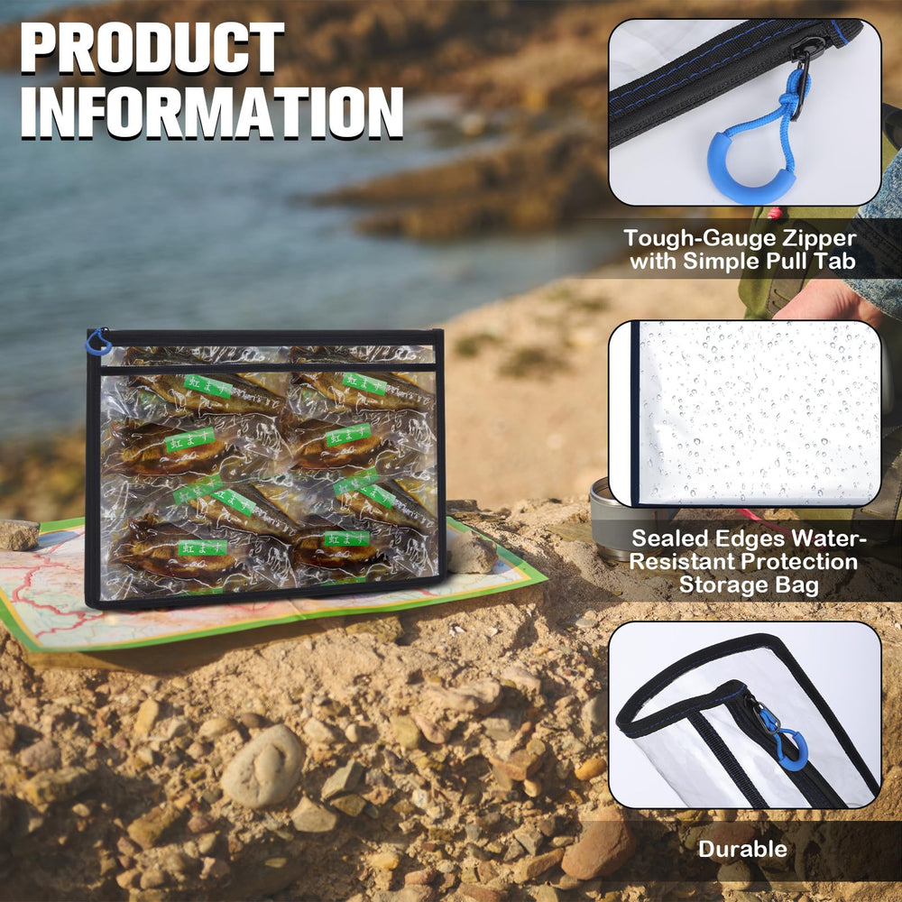 Transparent plastic tackle bag suitable for bait, lures, and plastics