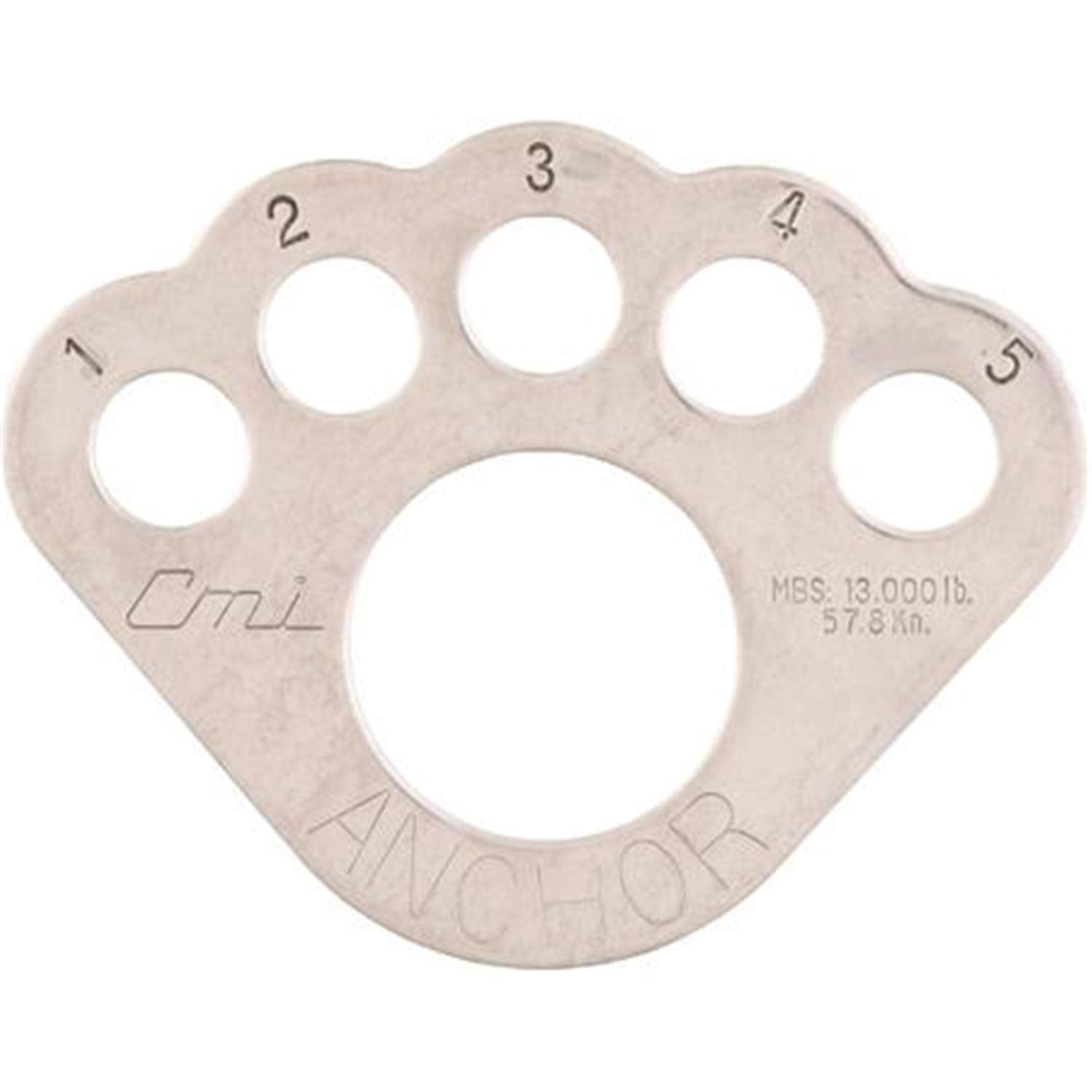 CMI SS Bear Paw Rigging Plate with bear paw grip for secure anchor rigging in rescue operations.