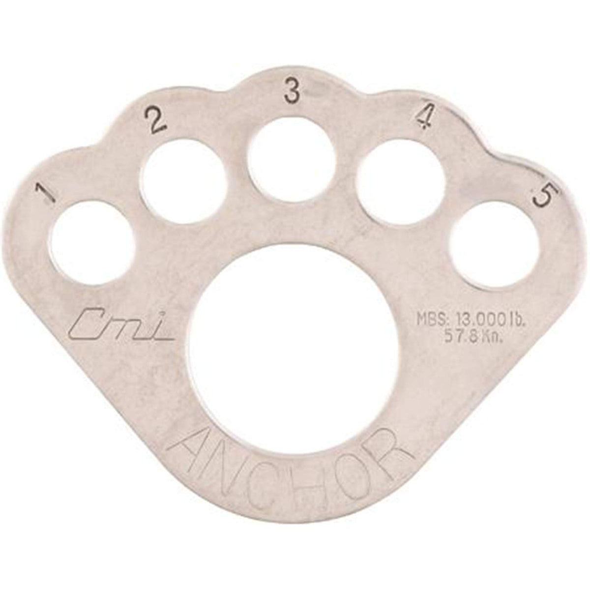 CMI SS Bear Paw Rigging Plate with bear paw grip for secure anchor rigging in rescue operations.