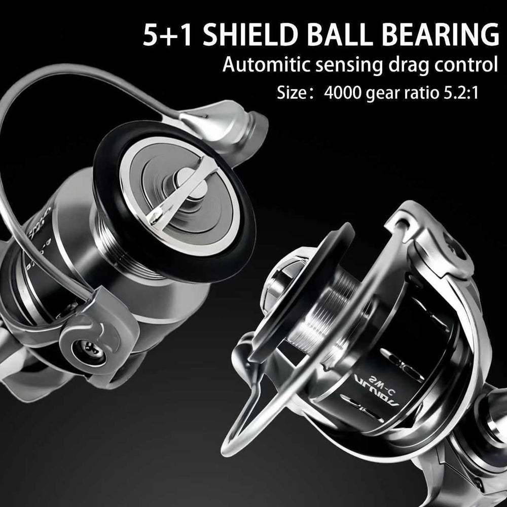 CNC machined aluminum spool with brass gear shaft and zinc gear plate
