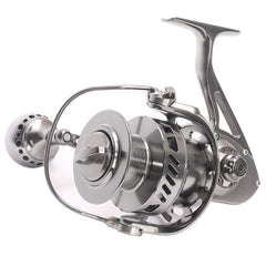 CNC full metal spinning reel front view size 6000