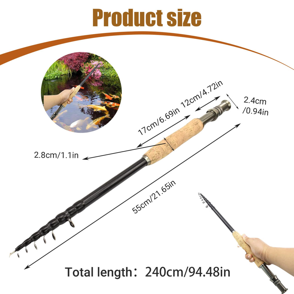 Cndiyald corrosion-resistant rod for both freshwater and saltwater adventures.
