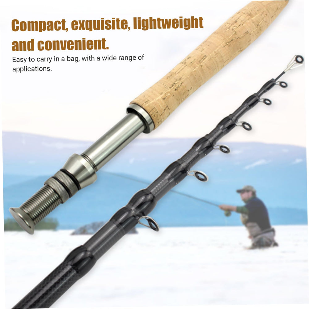 Cndiyald telescopic fishing rod 2.4m emphasizes stable carbon build for durability.