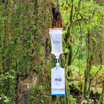Cnoc Outdoors Vecto soft, durable blue material withstands rugged trips.