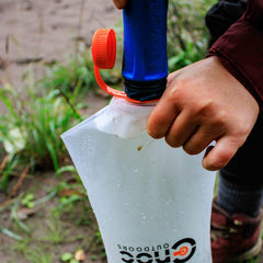 Cnoc Outdoors Vecto 28mm 2L wide opening enables quick field refills.