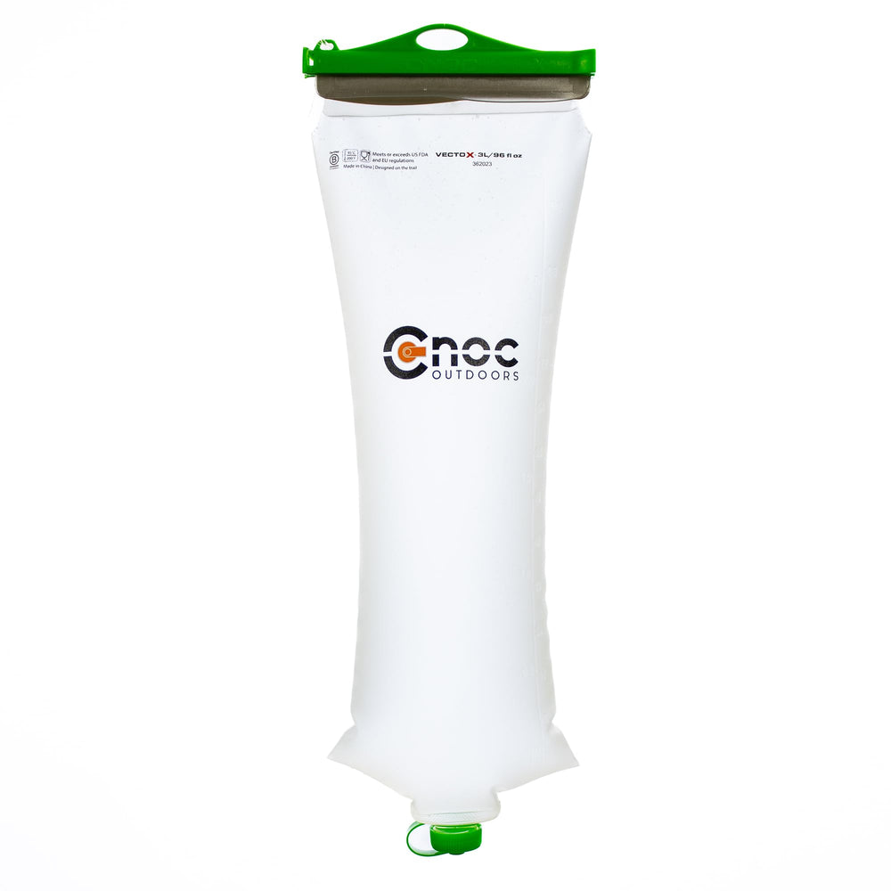 Cnoc Outdoors VectoX 3L container, easy-fill, rugged on-trail storage.