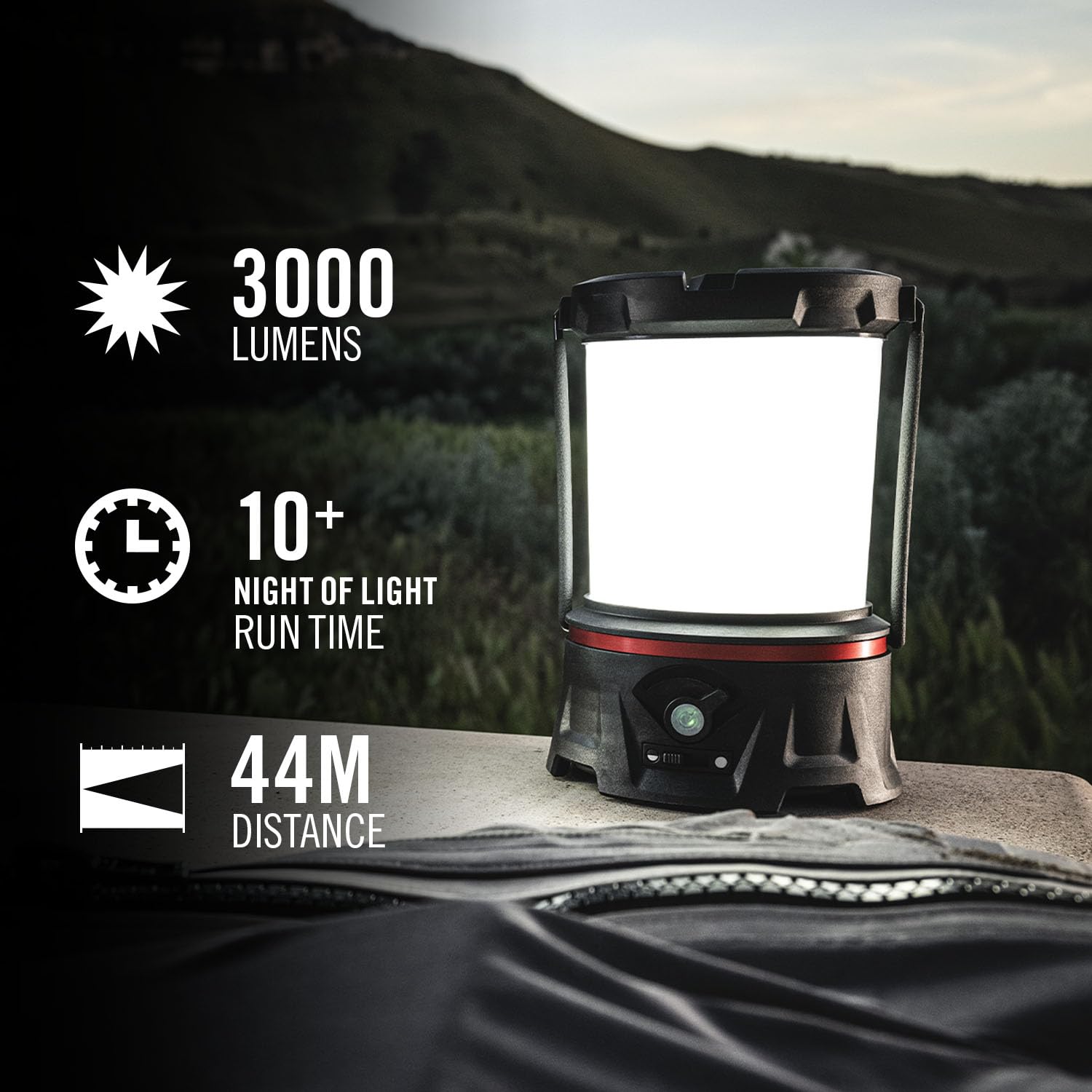 Coast EAL55R 360-degree beam for full-room coverage during group camping