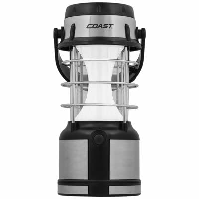 Coast LED emergency area lantern in gray, stainless steel build, ideal for outages and outdoor tasks.