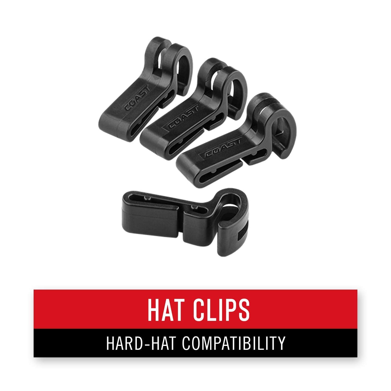 Coast FL19 hard hat clips included for convenient mounting.