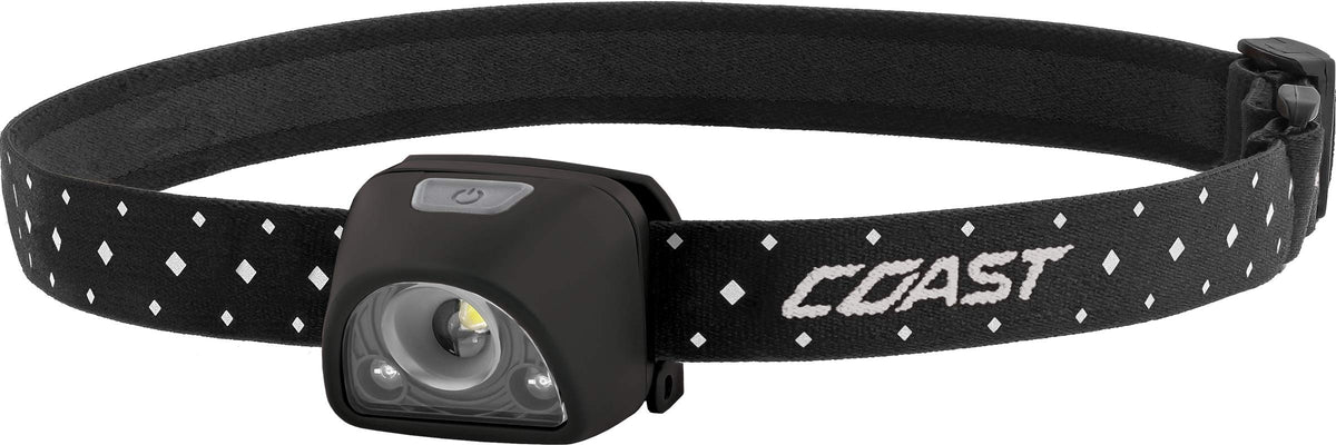 Coast FL1R headlamp white beam for rugged night visibility.