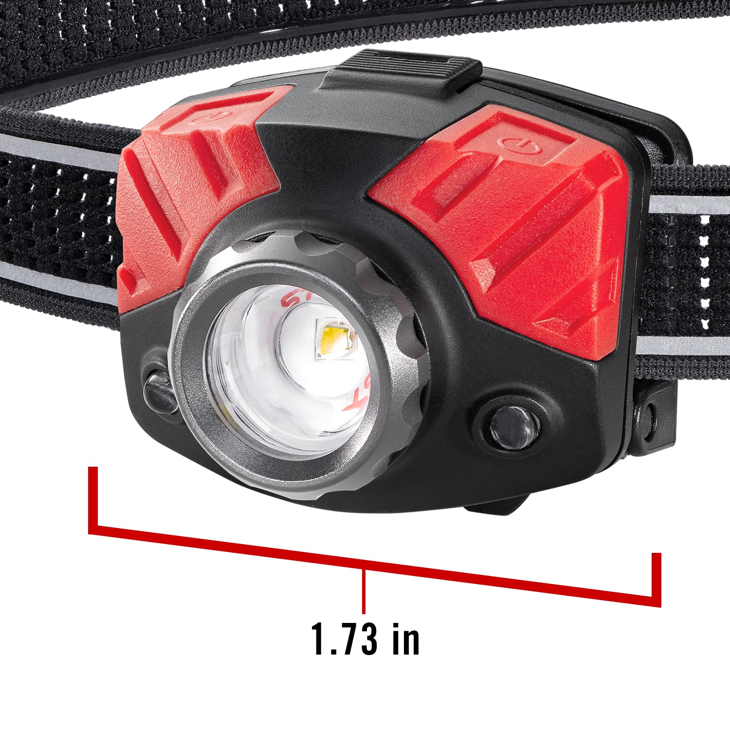Coast FL75R reflective safety strap enhances visibility in low light.