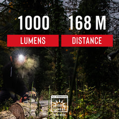 Coast FL75R twist-focus optic enables easy flood to spot transitions on trail.
