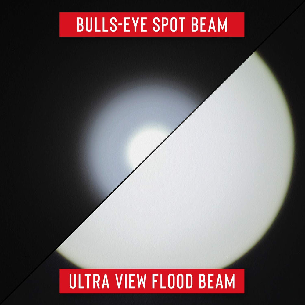 Coast FL84 dual-color white and red beams preserve night vision in the field.
