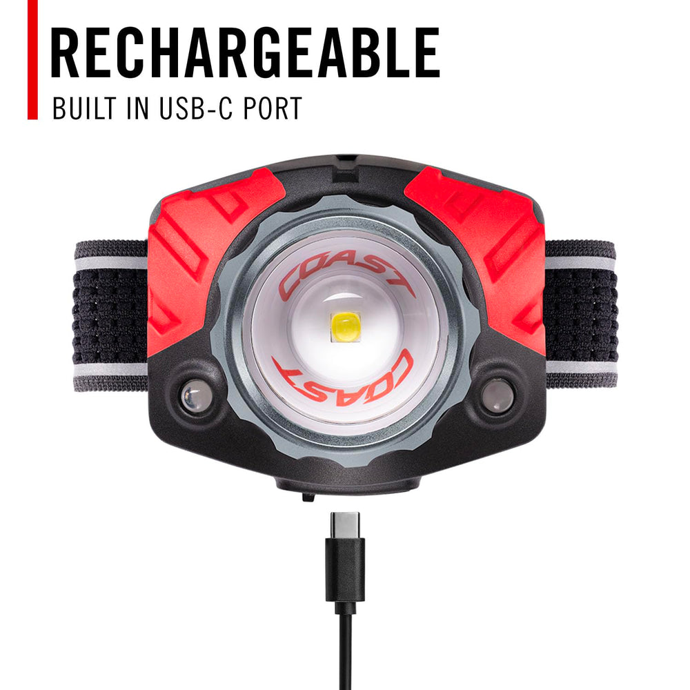 Coast FL85R built-in rechargeable battery enables cordless operation.