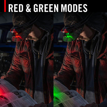 Coast FL85R reflective safety strap enhances visibility in low light.
