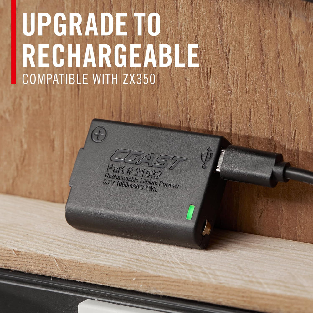 Turbo mode available on Coast FLX7 with rechargeable power