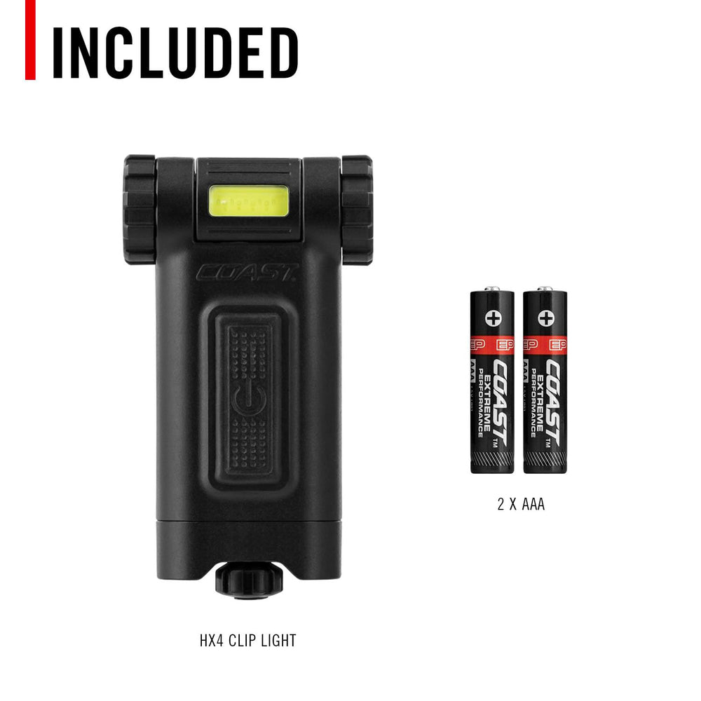 Coast HX4 180-degree beam adjustment helps aim the light precisely.