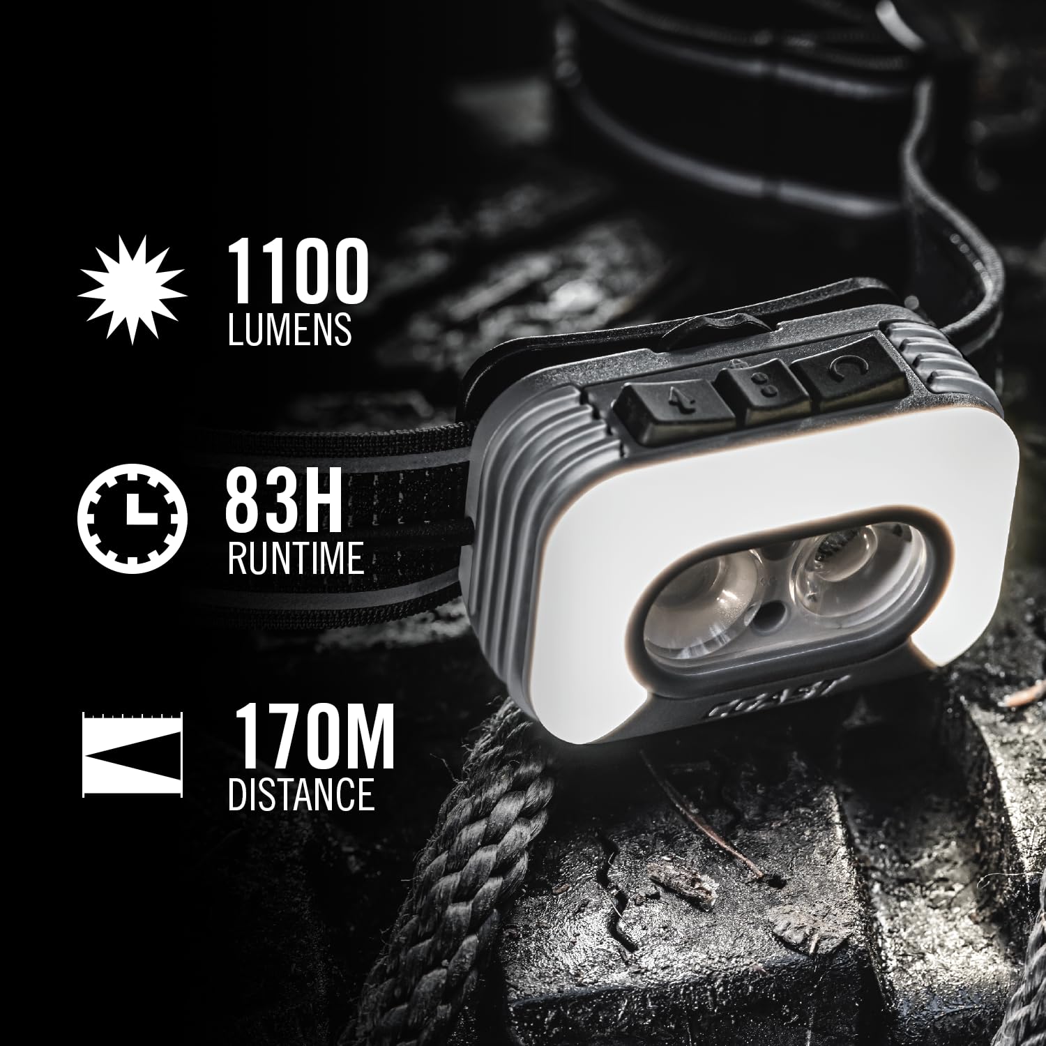 Coast RL35R blue mode provides low-glare night signaling.