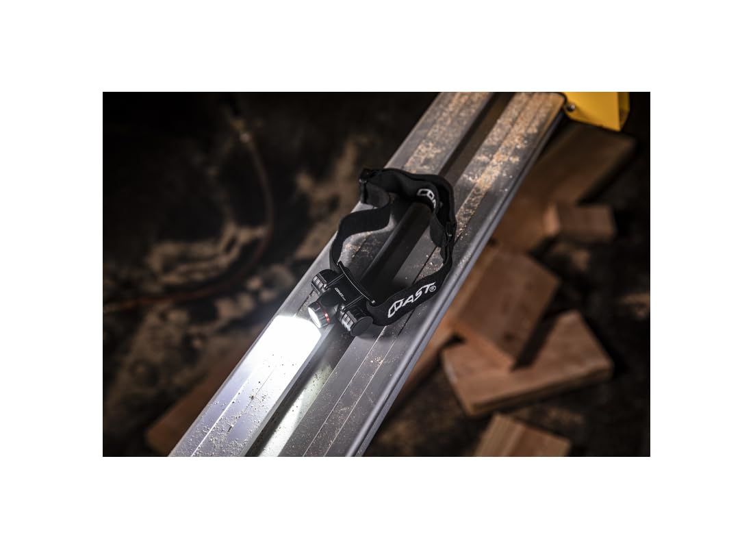 Coast XPH25R black head lamp side view with 400 lumens for outdoor tasks