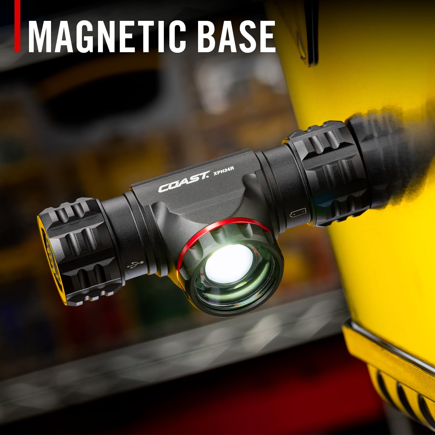 Coast XPH34R rugged aluminum body withstands dust and harsh conditions