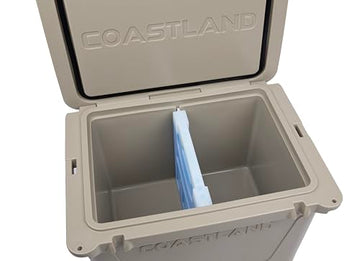 Delta Series 65 Qt cooler setup with Coastland divider for better organization