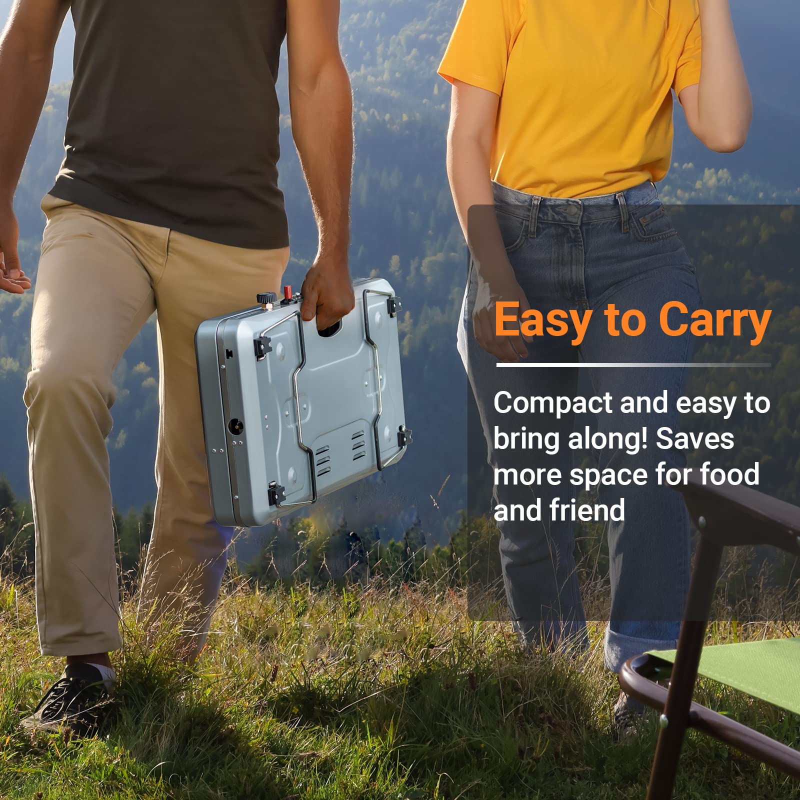 Coastrail Outdoor tailgating-friendly stove ready for BBQs and picnics.