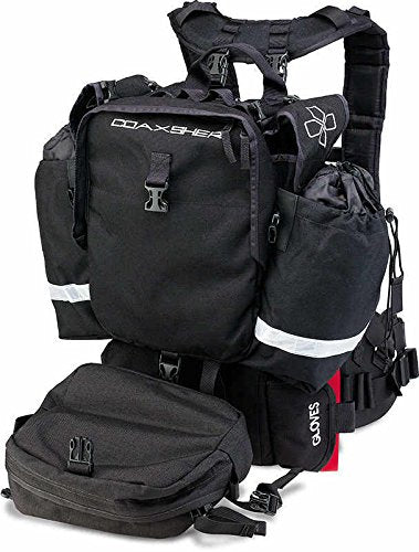COAXSHER FS-1 Ranger pack gear attachments demonstrate tool loops and organization