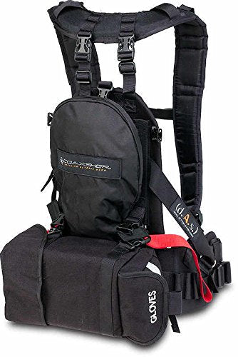 COAXSHER FS-1 Ranger pack water bottle pockets in use for hydration on the line