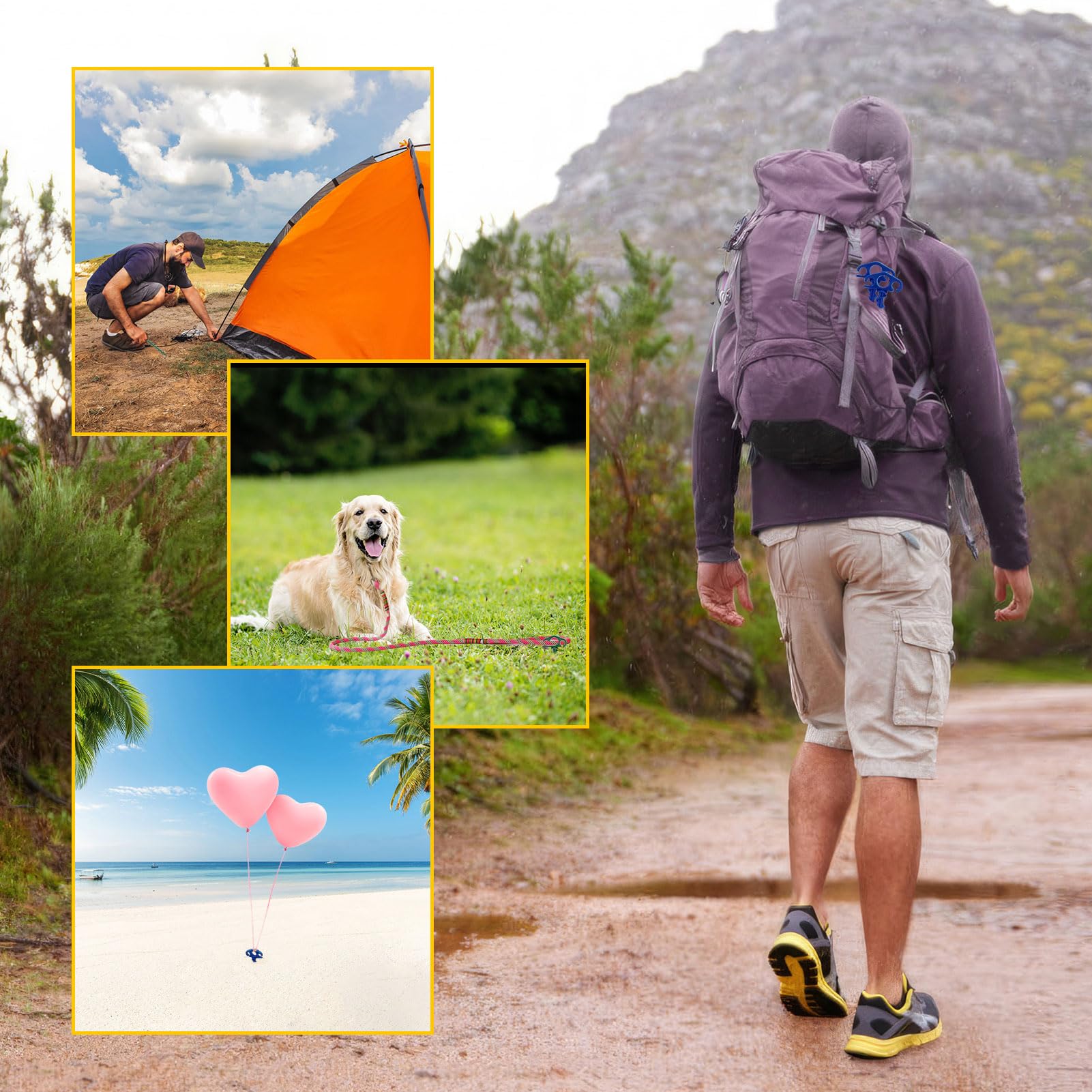 COBARYEN compact anchors blue storage-friendly for backpacks and travel