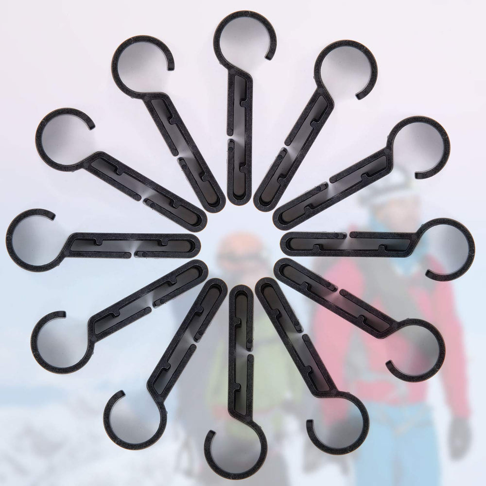 Package of 12 COCOMK headlamp clips in black finish.