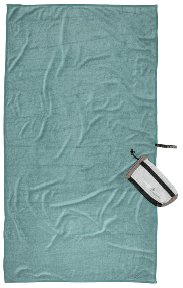 COCOON Eco Trek Towel Nile Green, large size, highly absorbent and quick-drying