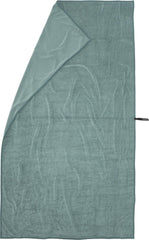 COCOON Eco Trek Towel Nile Green XL loop with snap fasteners for easy drying
