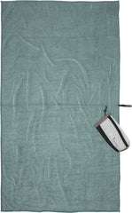 COCOON Eco Trek Towel Nile Green XL resists sand and pet hair