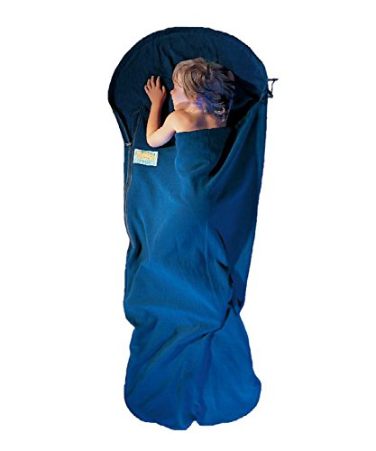 Cocoon KidBag microfleece sleeping bag keeps kids warm and dry during outdoor adventures.