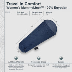 COCOON Premium mummy liner — compact stuff sack for portable storage on trips