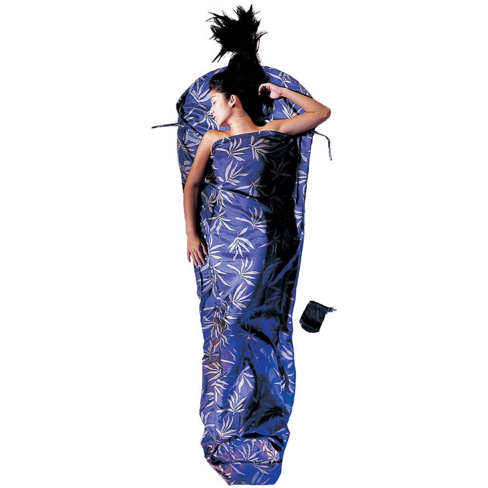 COCOON Premium Women's Silk MummyLiner Leaves - hood detail adds warmth and draft protection