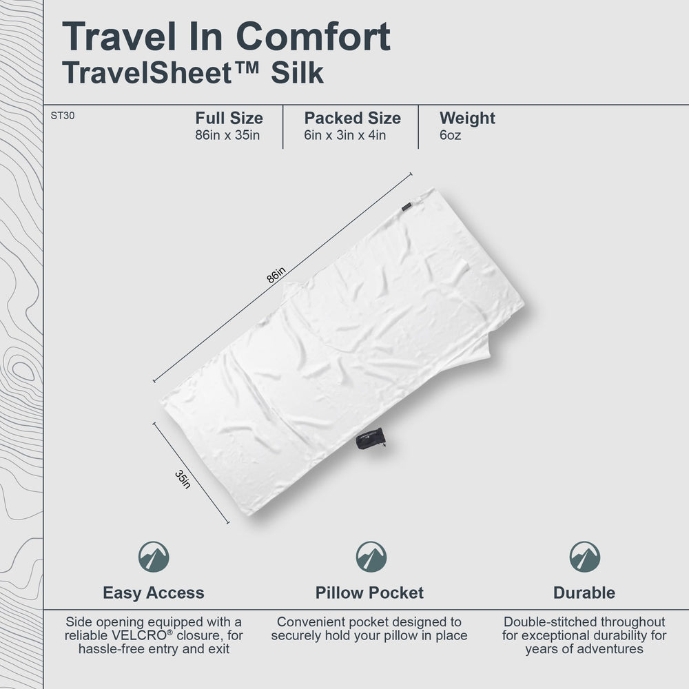 COCOON Silk TravelSheet Natural lifetime commitment backs the product over time.