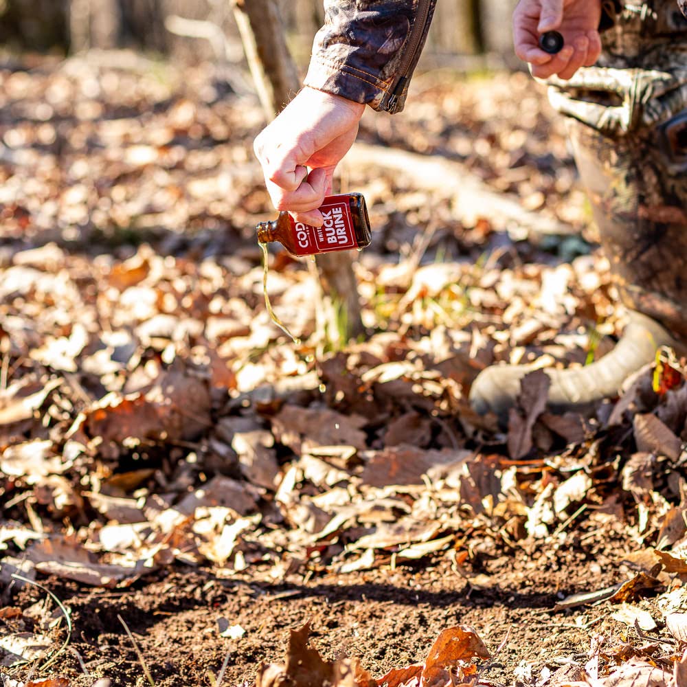 Code Blue Code Red buck urine territorial attractant for late-season strategy
