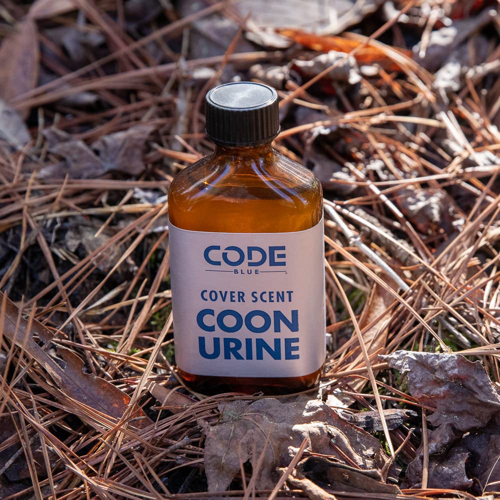 Outdoor woods scene showing Code Blue cover scent in action.