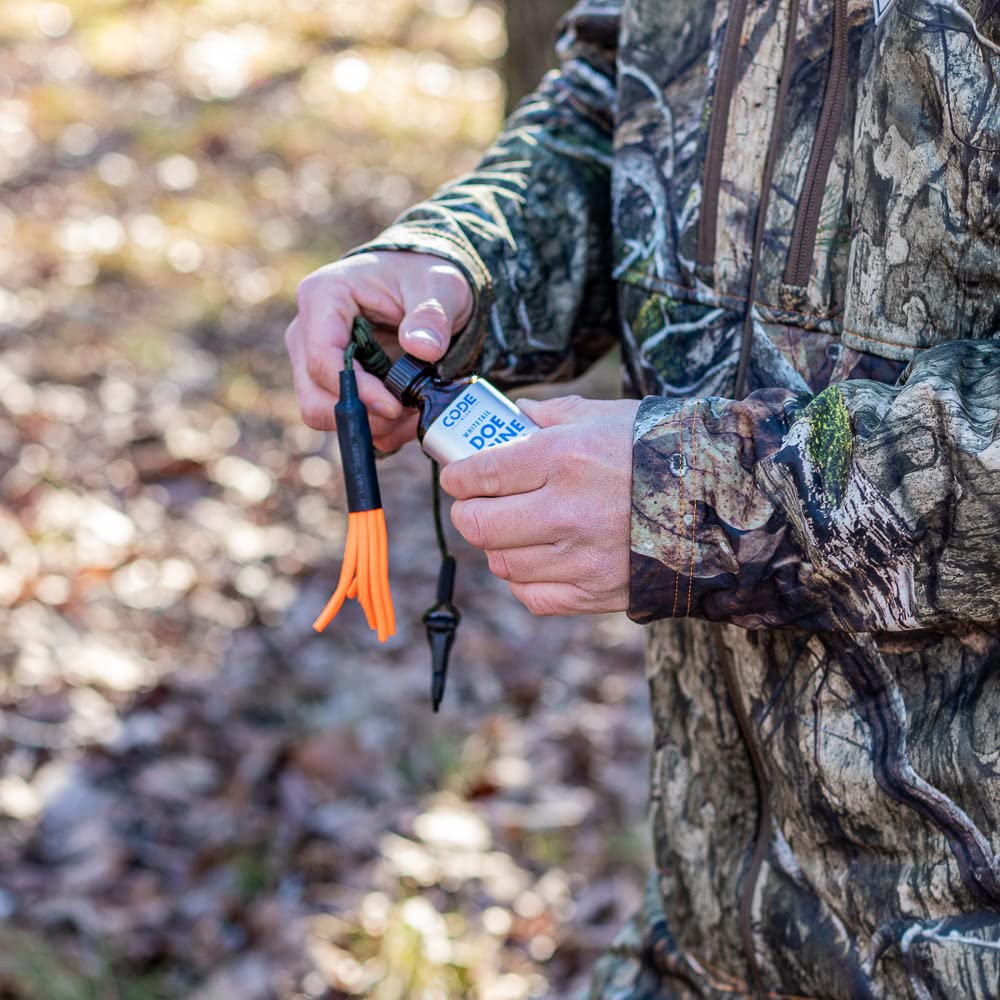 Code Blue Deluxe Scent Drag hangs near your stand to extend scent reach.