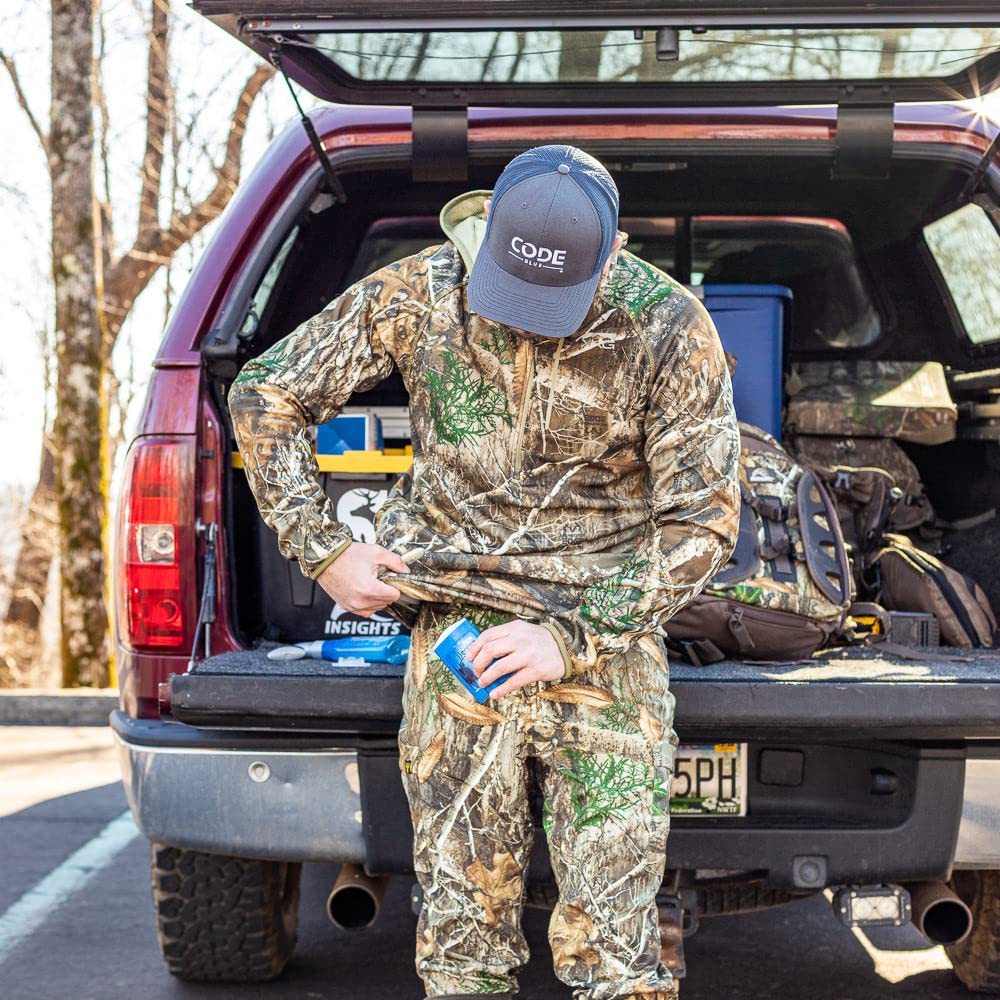Code Blue underarm protection delivers dry comfort during activity.