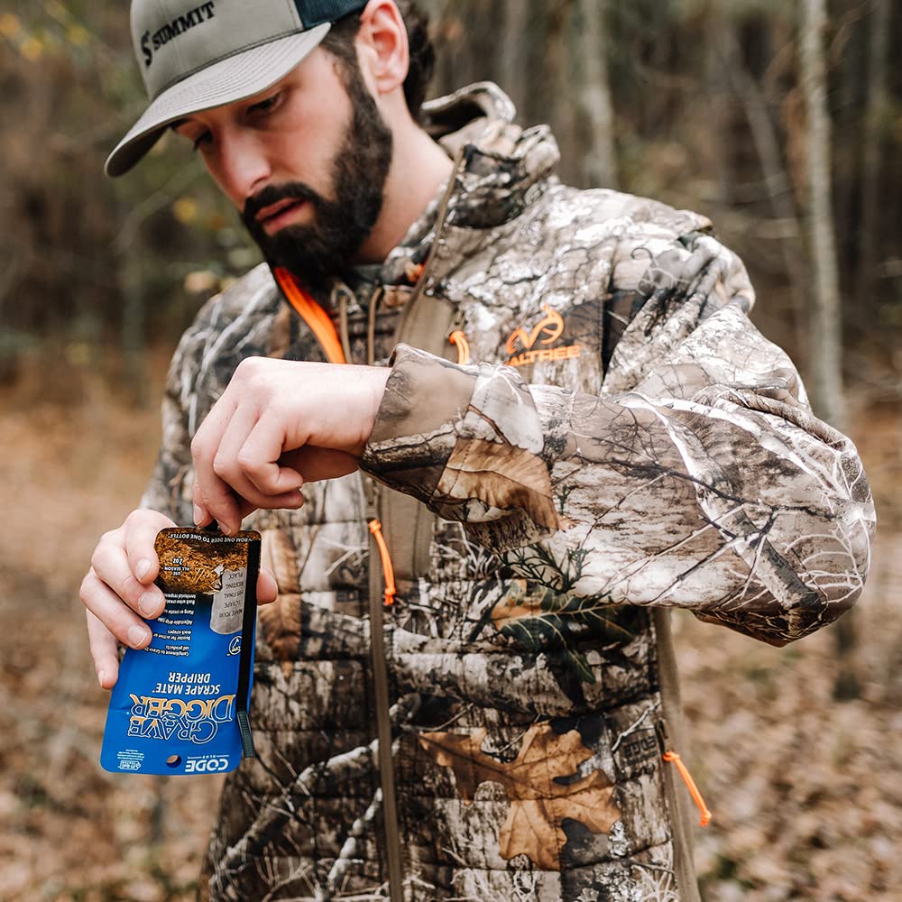 Code Blue Scrape Mate Dripper dial adjusts drip rate precisely.