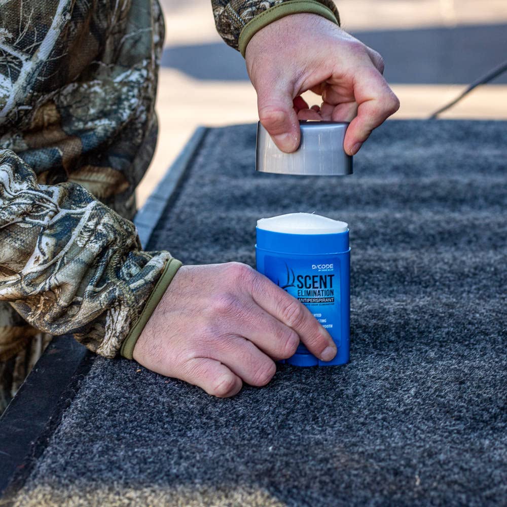 Code Blue outdoor hunting setup with scent control supports focus on target.